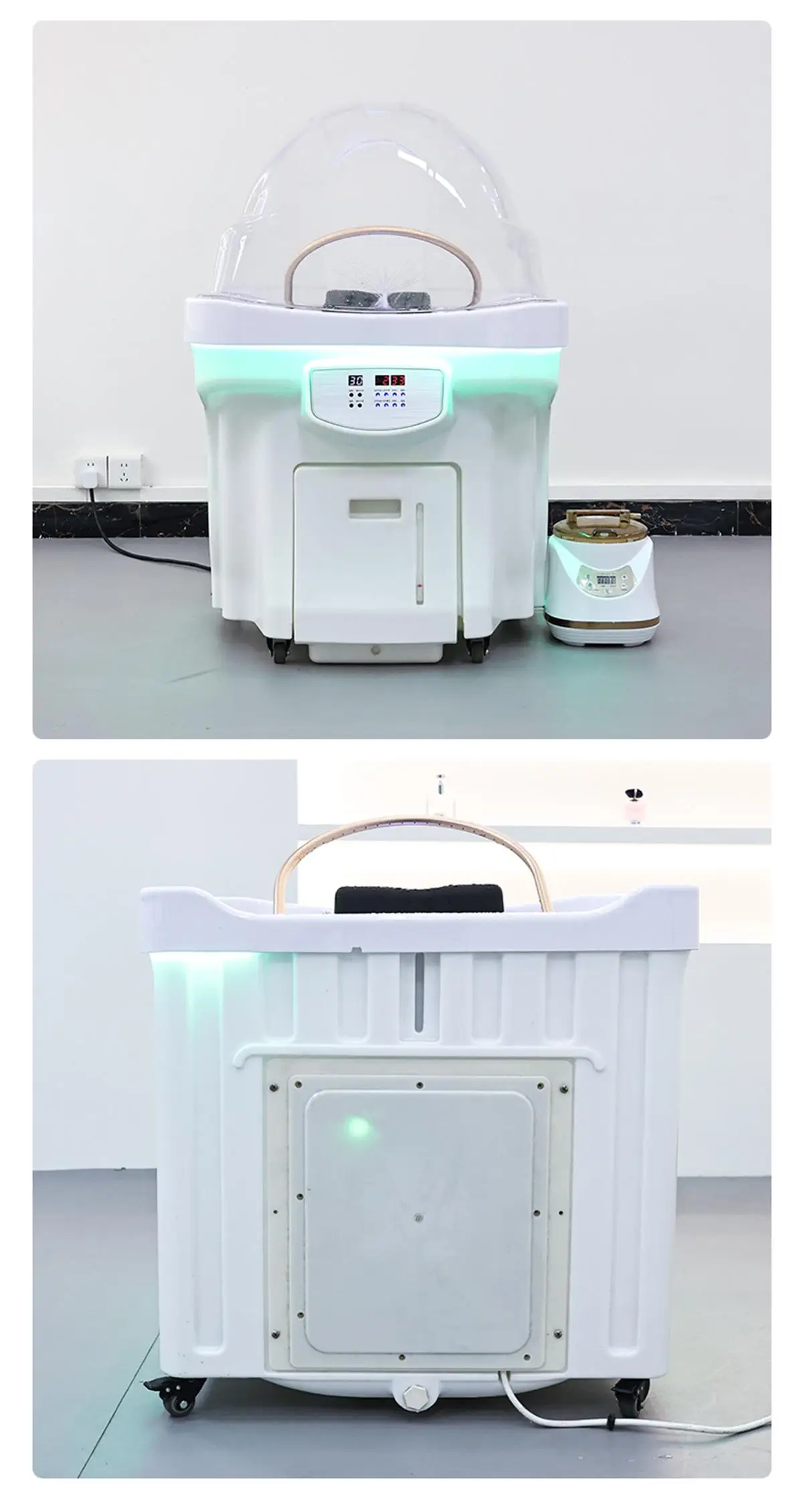Praktisches 60-Liter-Wasserspeicherkopf-Spa-Becken mit Wasserzirkulation und Heizfunktion, Friseursalon-Becken, mit Entwässerungstank – Detail 13