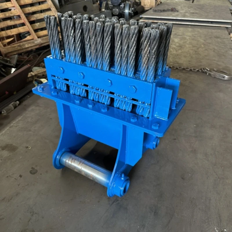 

Wide one meter tunnel excavator steel brush, culvert bridge cleaning slag broom, engineering ground special cleaning brush