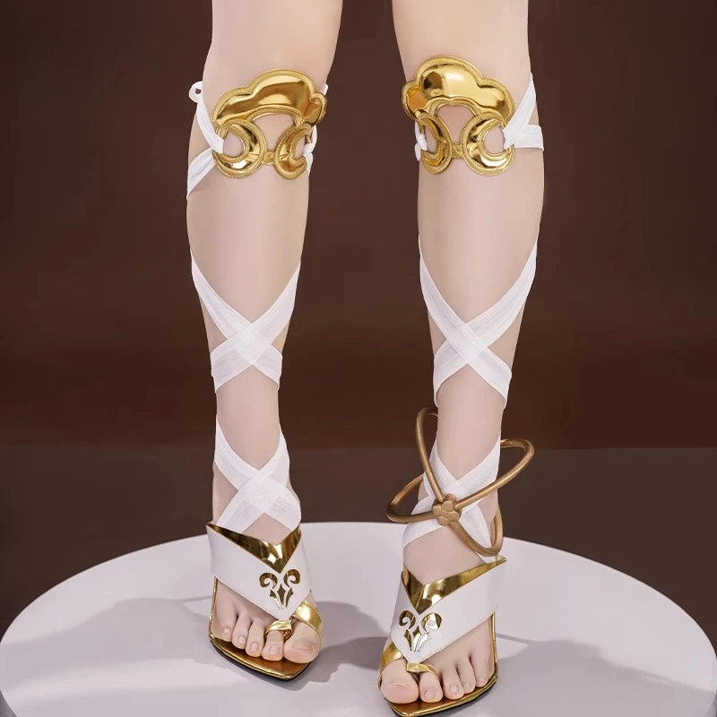 2026 Genshin Impact Lauma Cosplay Shoes Frostmoon Scions Halloween Party Summer Shoes for Woman(Shoes only, No Accessories)