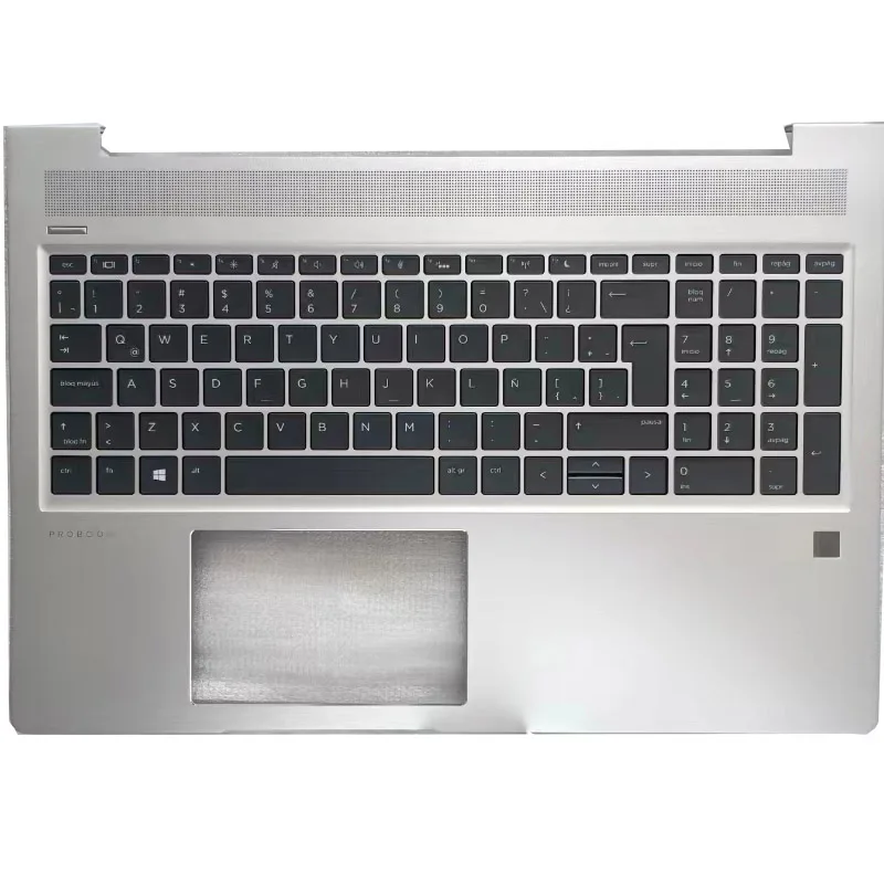 

15.6 inch Palmrest Topcase With Backlight Backlit Keyboard Spanish SP Layout out For HP 450 G7 Silver Color