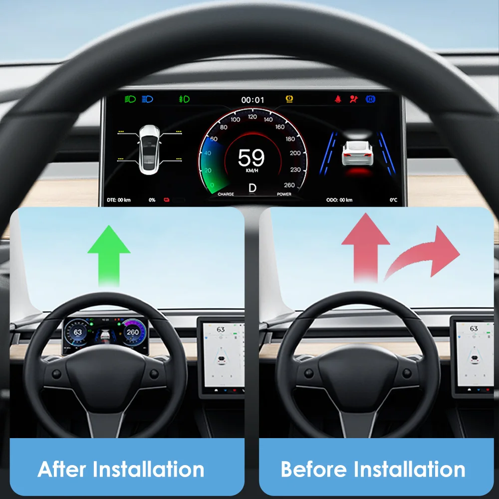 Headup Display Car Hud Cruscotto Misuratore di Velocità Pressione Dei Pneumatici Tesla IPS 8.9 \