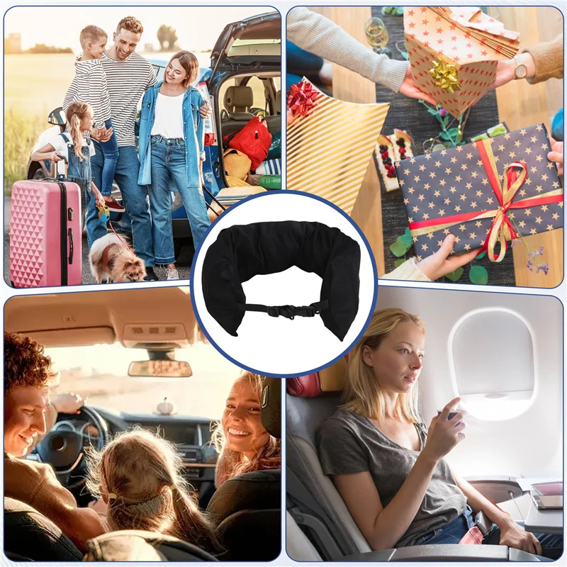 وسادة FAAJ-Travel للأمتعة الإضافية، وسادة رقبة قابلة للحشو أثناء السفر، حجم رقبة قابل للتعديل، يمكن أن تحمل أساسيات السفر