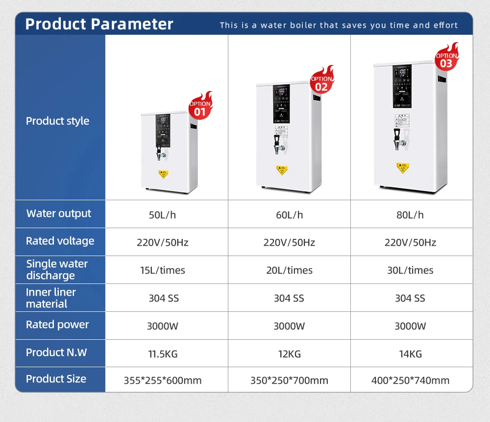 Stainless steel wall-mounted commercial electric hot water boiler water dispenser