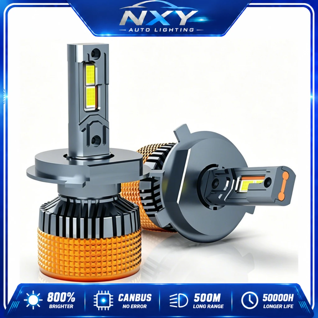 NXY 160W High Power LED Headlight Bulb Dual Copper Tube H11 H7 H4 9005 Super Bright Headlamp Hi Lo Beam 12V Retrofit Light 6000K