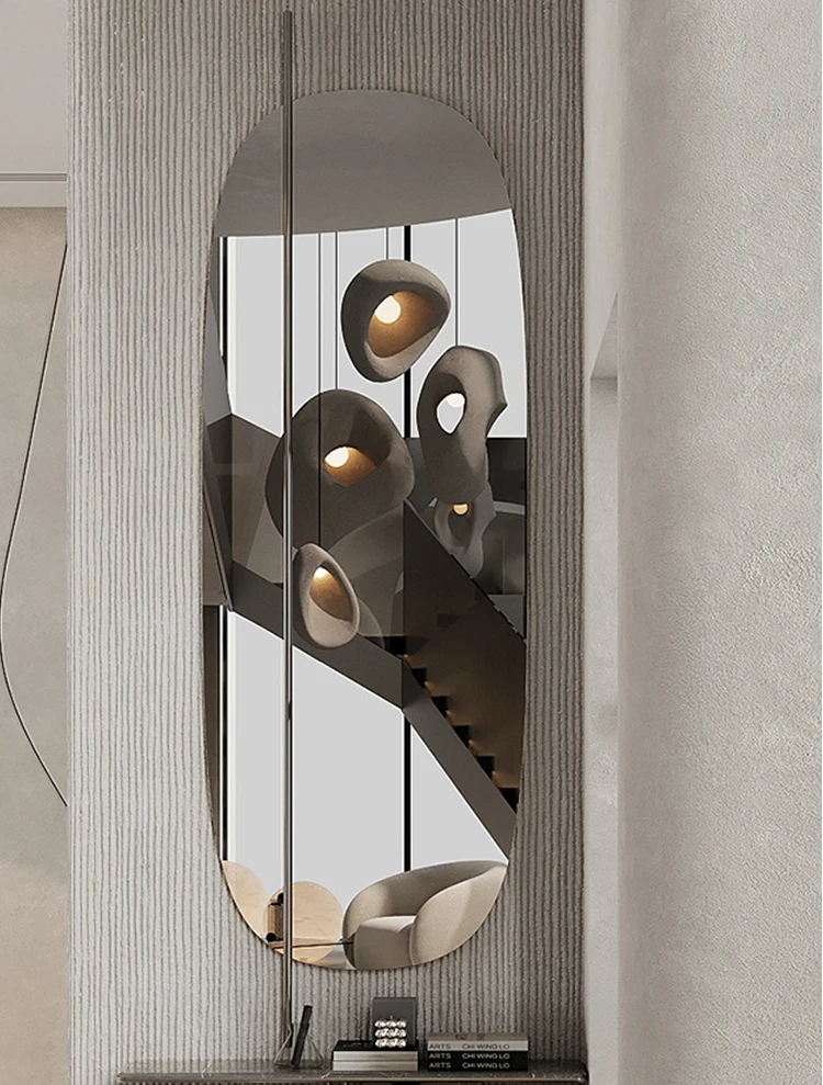 Nordic Villa Stair Wabi-Sabi Pendant Chandelier Irregular