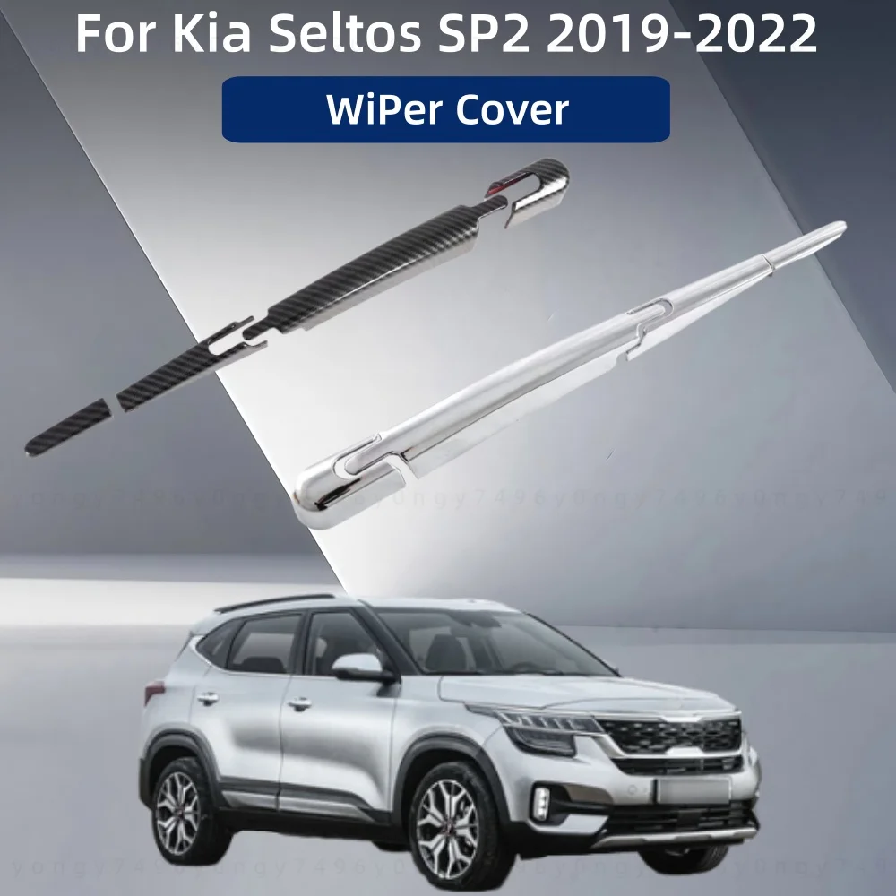 

Car ABS Chrome Decoration Accessories Wiper Covers Trim Paste Style For Kia Seltos SP2 20192020 2021 2022 Car Upgrade Tools