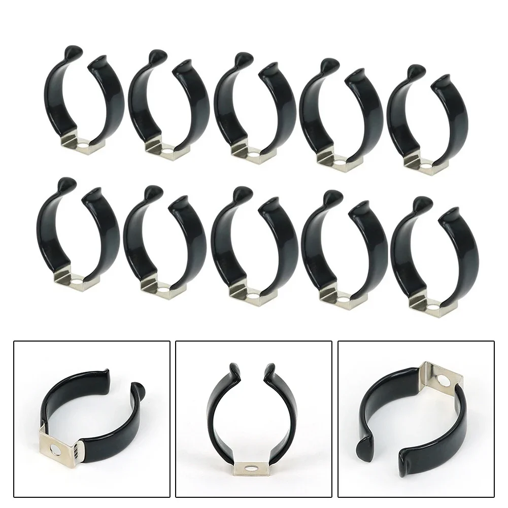 10PCS Spring Terry Clips Narrow Base Tool Spring Terry Clips Heavy Duty Clamps Pipes Hardware Accessories Storage Hangers Set