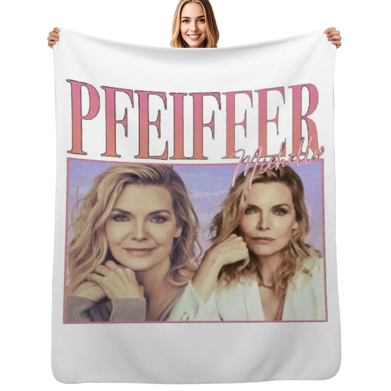 90's ريترو ستايل ميشيل Pfeiffer رمي بطانية فروي بياضات السرير أغطية السرير البطانيات لبطانيات الأرائك