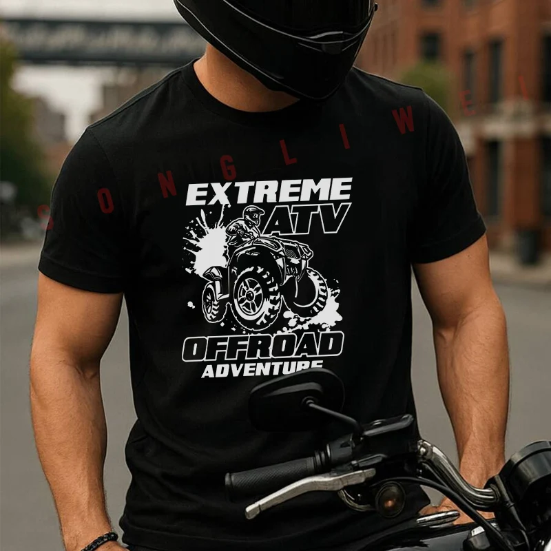 

EXTREME ATV OFFROAD Motorcycle Men's Women Summer Cotton T-shirt Moto Short Sleeved Casual Basic TShirt Round Neck Unisex Tops