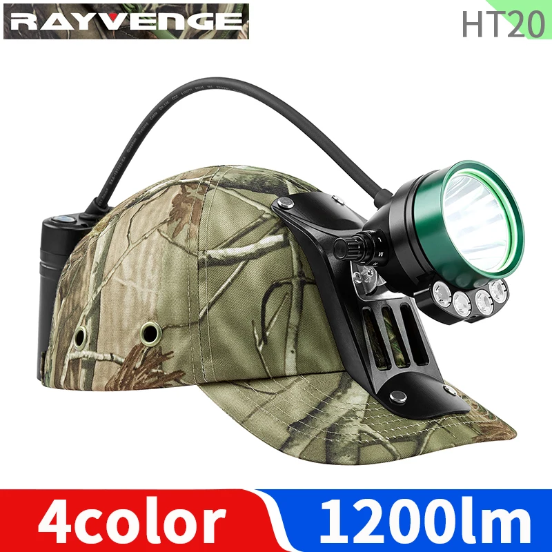 HT20 boar coon hunting headlights Safety hat Outdoor waterproof  camping rescue light 3colors lighting hunting safety headlights