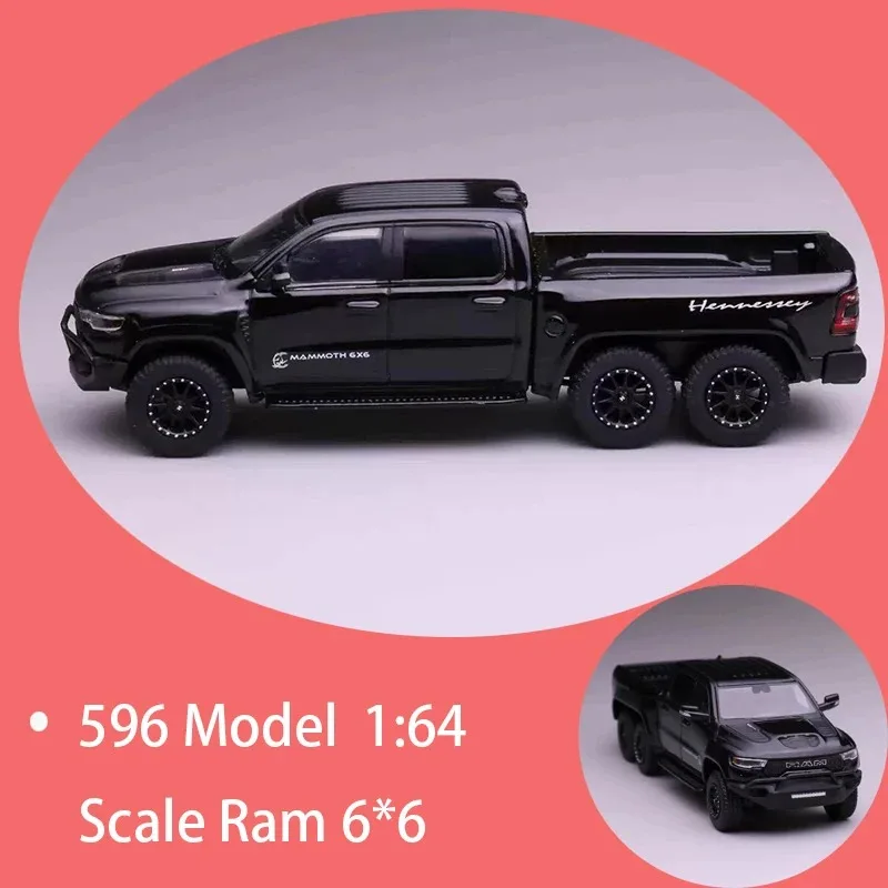 

Модель 596: Коллекционная статическая модель автомобиля Ram 6x6 из литого сплава, масштаб 1:64, черная, для декора, подарок, игрушка