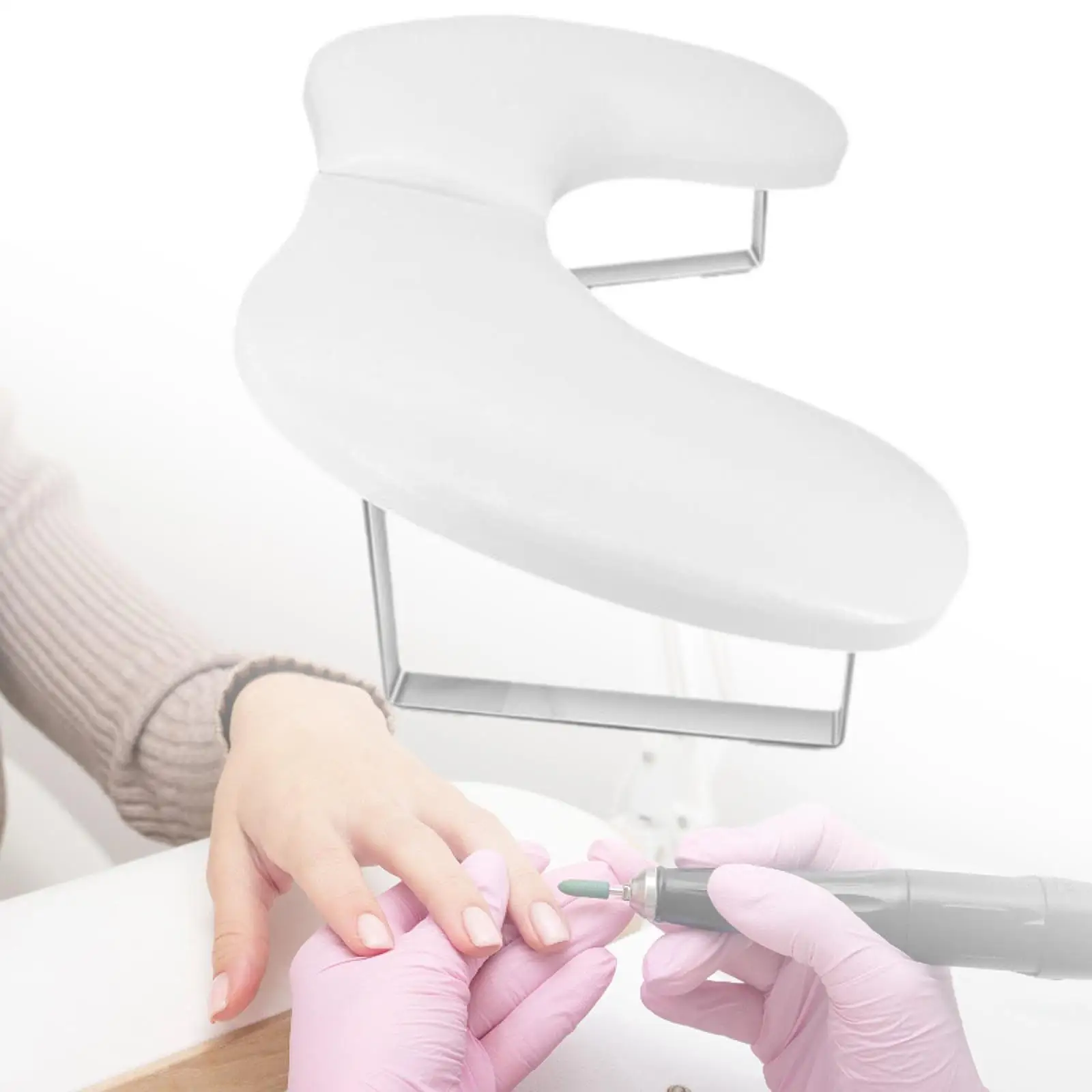 

U Shape Nail Arm Rest Professional Breathable for Acrylic Nails Nails Tech