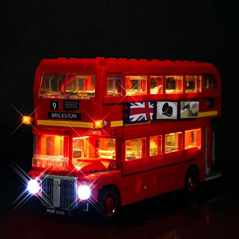 레고 10258 호환 21045 런던 버스 램프 아이디어 DIY 선물용 LED 조명 키트 (빌딩 블록 브릭 키트 세트 모델 제외)
