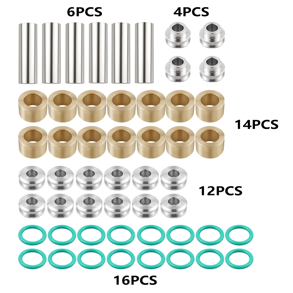 

For POLARIS RZR Brass Upper & Lower A-arm Bushing Shaft Kit RZR XP TURBO 2017-2021 RZR XP 1000 2017-2023 A Arm UTV Parts