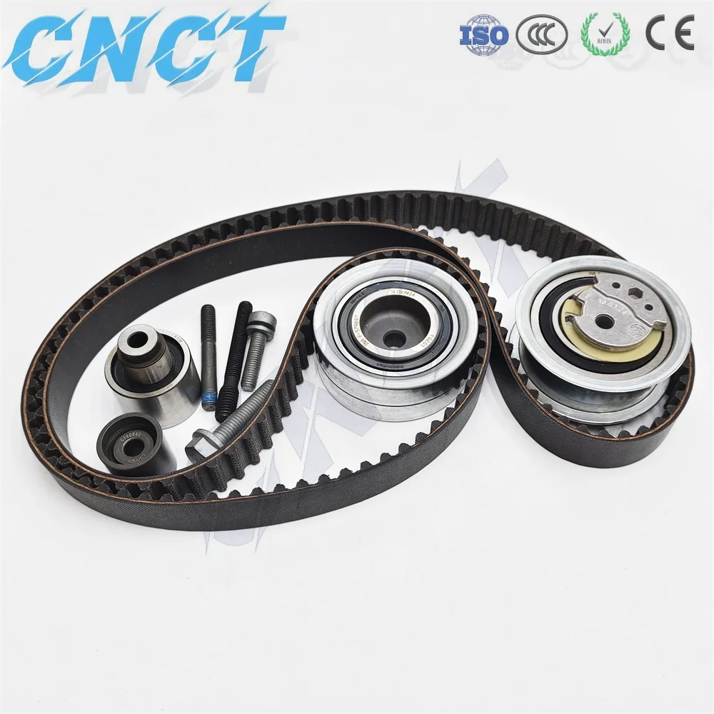 Timing Belt Tensioner Idler Kit with Water Pump 03L198119F 03L198119C for Audi Vw Seat 1.6TDI 2.0TDI