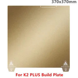 ENERGETIC Textured PEI Build Plate 370x370mm for Creality K2 PLUS Double Sided PEI Spring Steel Sheet Flexible Heated Bed