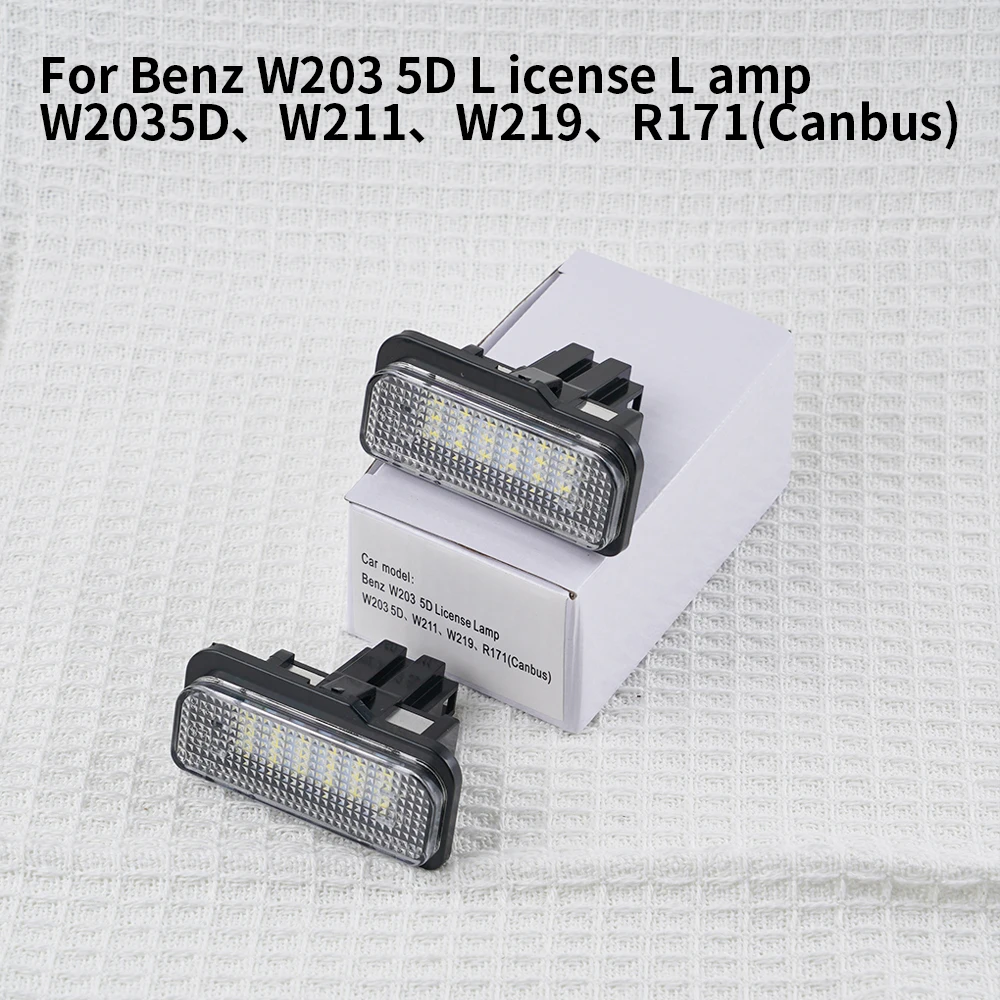 2x Error Free Led Number License Plate Light Car Tail Lamps For Mercedes W211 W203 5D W219 R171 for Benz White Number Plate lamp