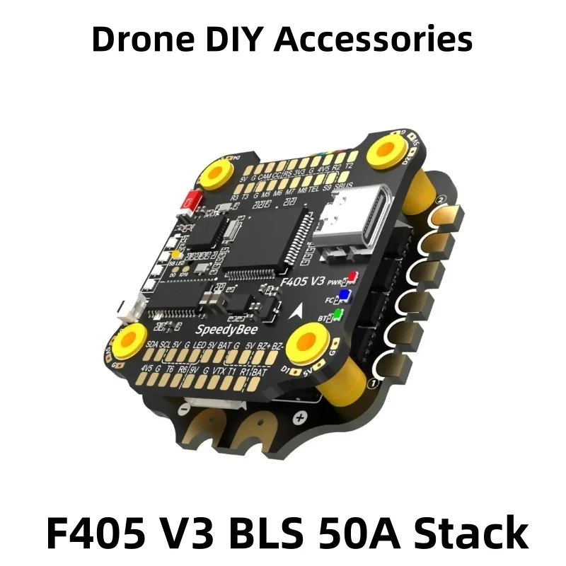 

Professional Drones F405 V3 Flight Controller ESC Stack 50A 4 in 1 BLHeli_S 30x30 for FPV Freestyle Racing Drone Quadcopter
