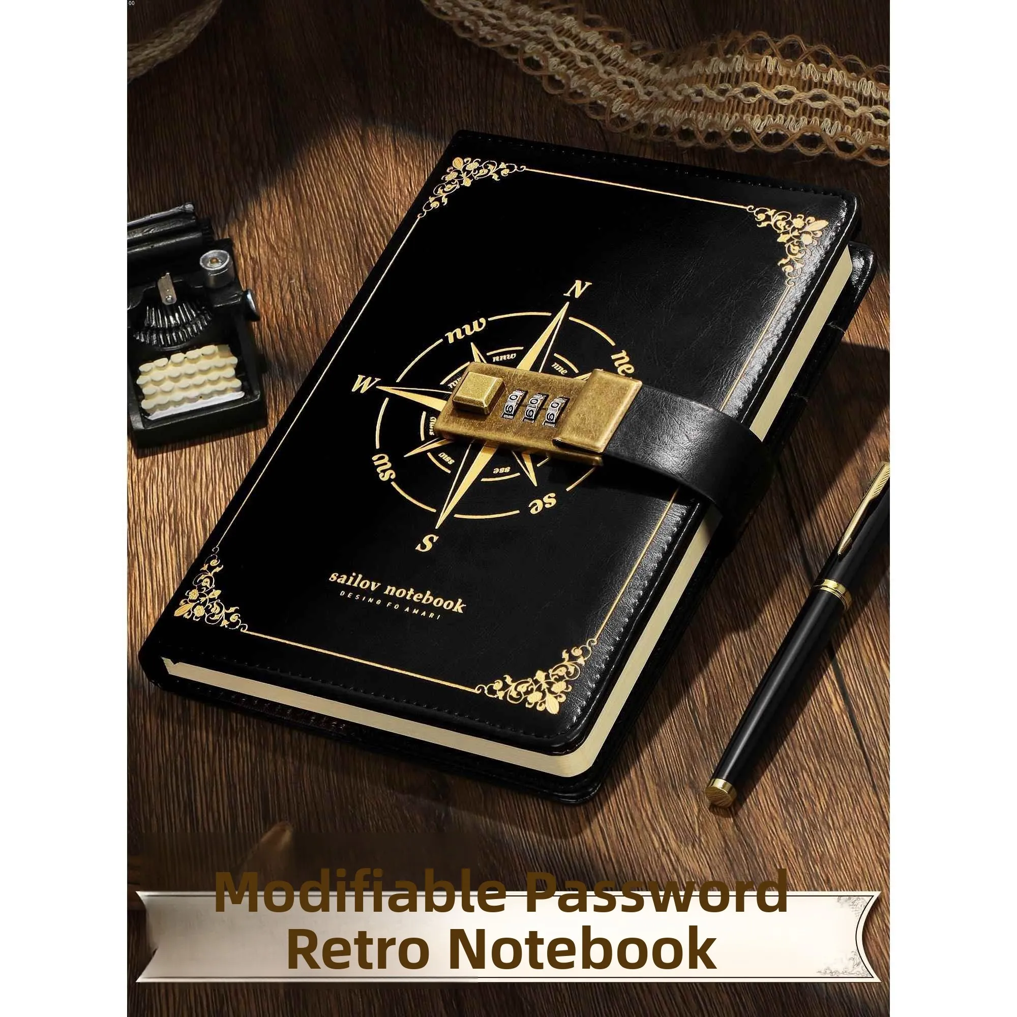 nouveau-carnet-de-notes-a-mot-de-passe-verrouillable-2024-creatif-a5-vintage-haute-valeur-esthetique-pour-garcons-et-filles-journal-de-prise-de-notes