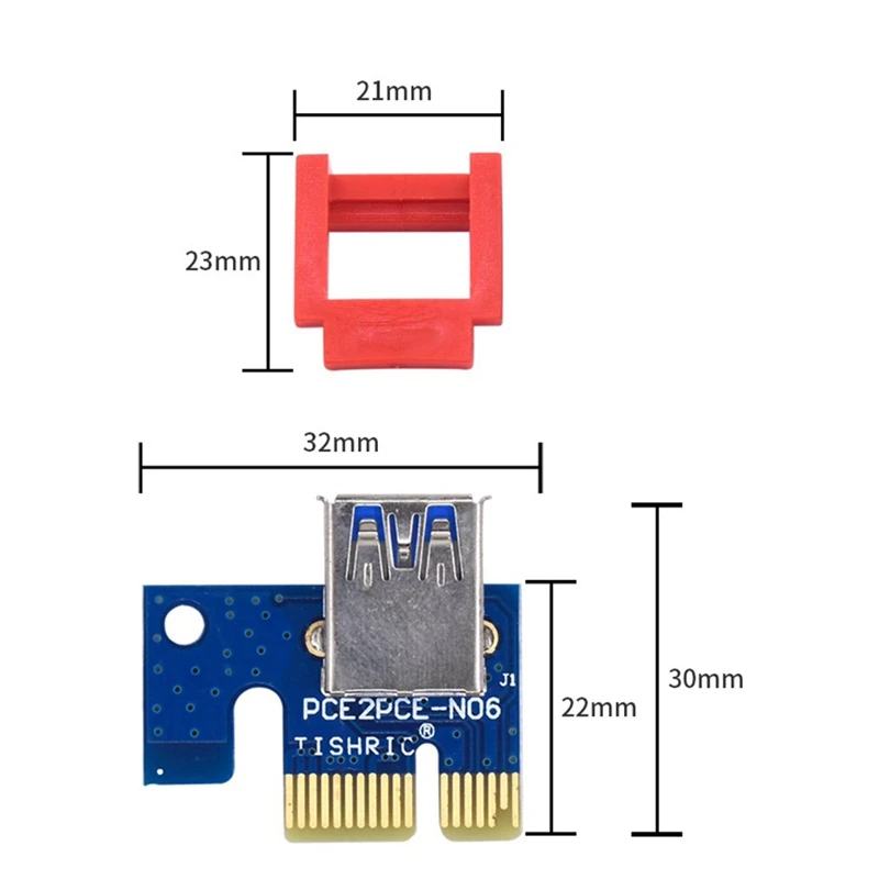 6 шт., вертикальный фиксатор Pcie, фиксатор PCIE 1X для майнинга