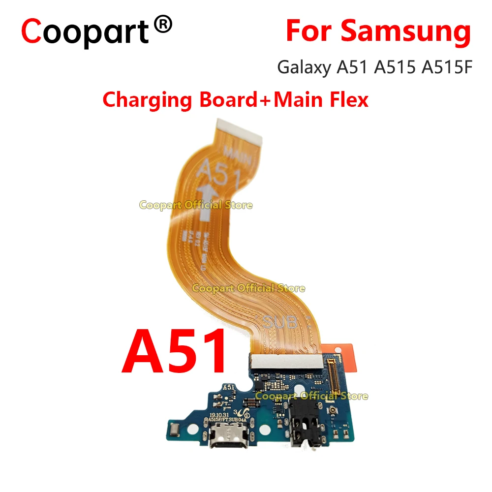 USB Charging Dock Port Board Connector Main Motherboard Flex Cable For Samsung Galaxy A51 A515 A515F