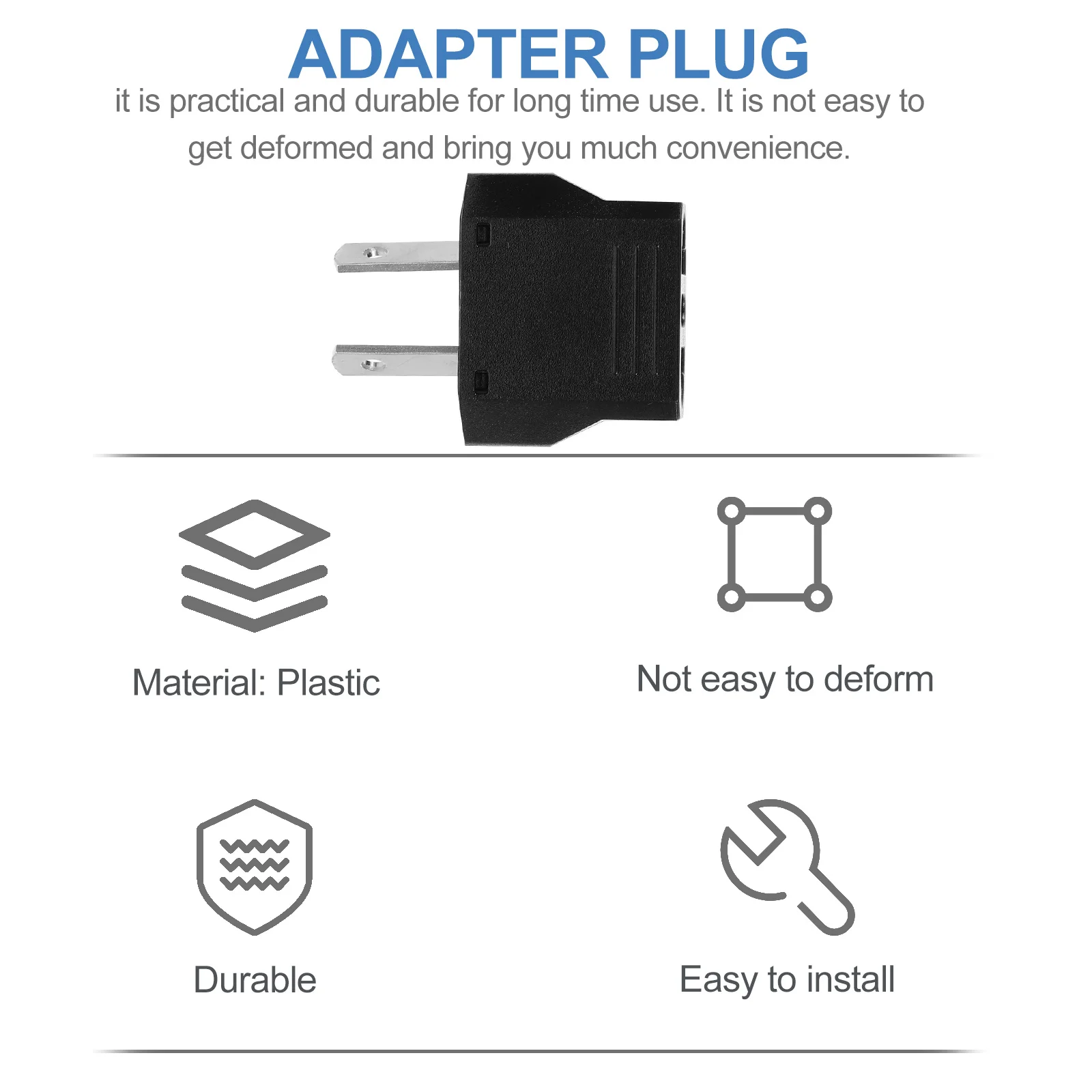 

Us European to Au Power Adapter Change-Over Plug Premium Plastic Shell Travel Supply Travel Power Converter Adapter