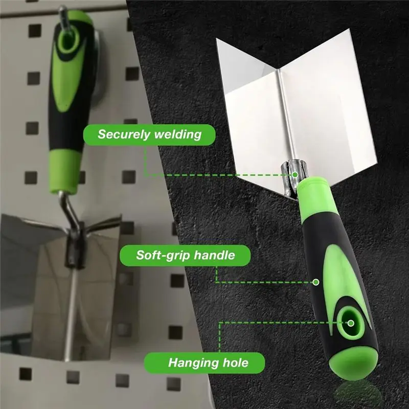 B62B-Drywall Corner Tool Set Stainless Steel Sheetrock External Corner Trowel 5'' & 3.94''