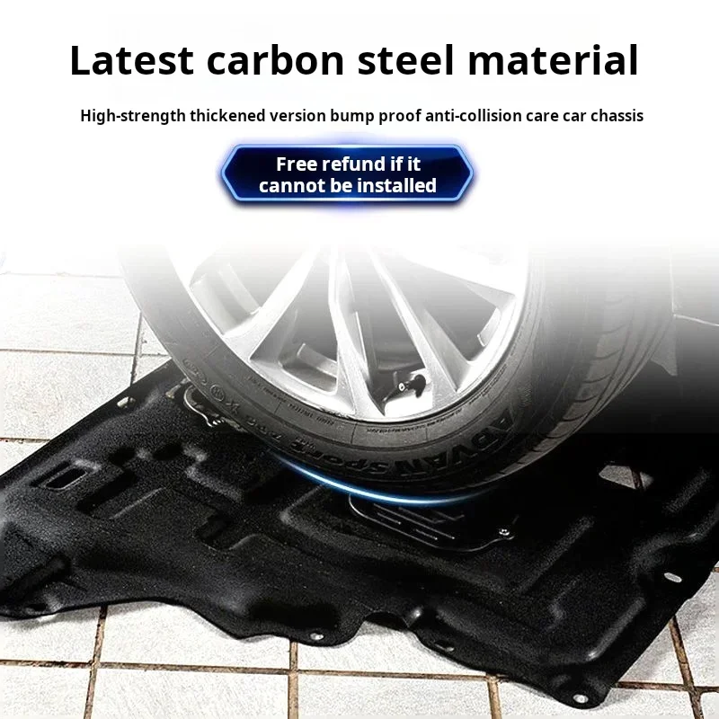 แผ่นกันโคลนใต้ท้องรถ สีดำ สำหรับรถยนต์ Geely Lynk & Co 02 ปี 2019-2024 2023 2022