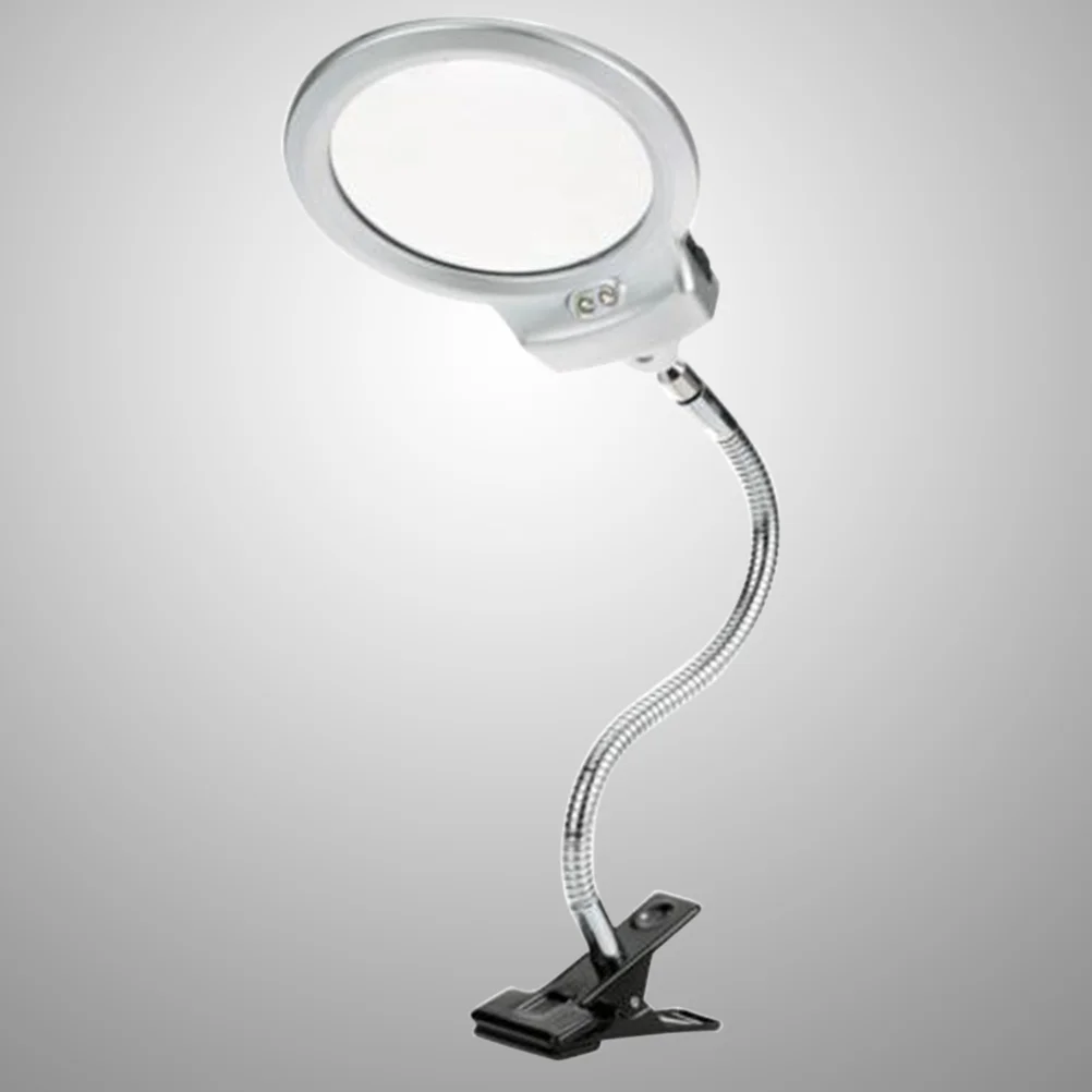 

Clip-on LED Folding Light Table Reading Magnifier Lamp LED Light Magnifying Glass With Clamp Magnifying Light