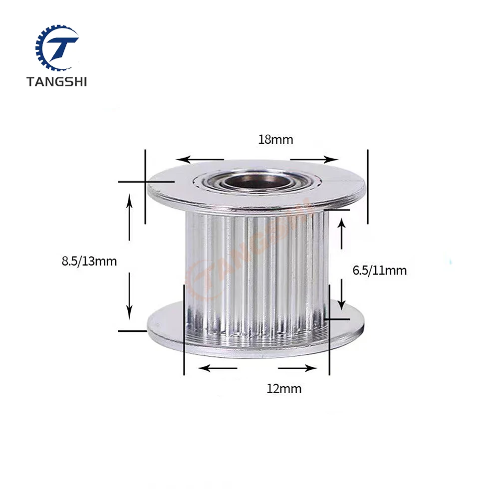 Bore3ลูกรอกแบบ2GT 16T 20T/4/5/6mm กว้าง6/10/15mm GT2เข็มขัดซิงโครนัส3D เครื่องพิมพ์ซีเอ็นซีอะไหล่คนขี้เกียจพิมพ์2มม. 20ตัน