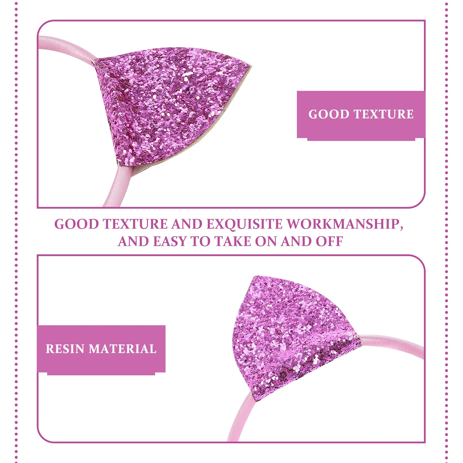 

Cat Ear Headband Animal Ears Headband For Kids Girls Birthday Party Cosplay Hair Decor Plastic Headwear Accessory