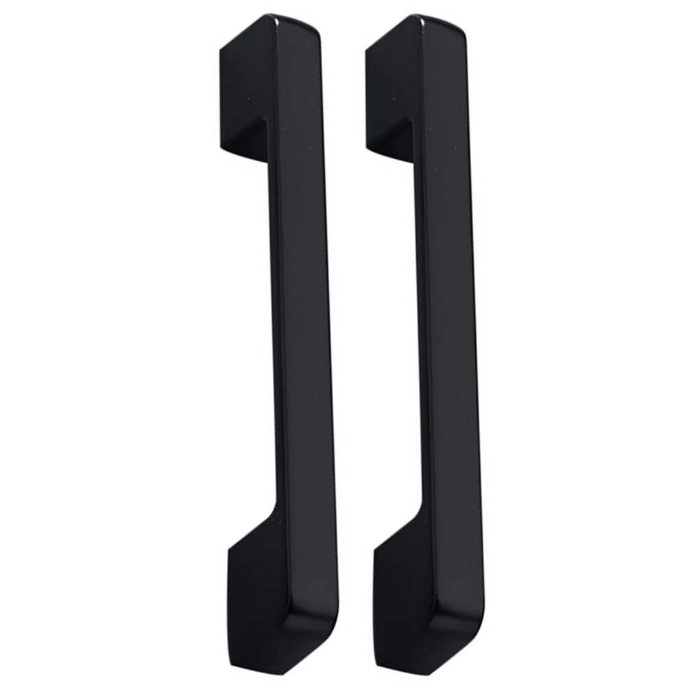 1 زوج مقابض لقطع الأثاث المعدنية سهلة التركيب الراقية خزانة تسحب مقابض الأبواب المعدنية الزخرفية مقبض درج أسود