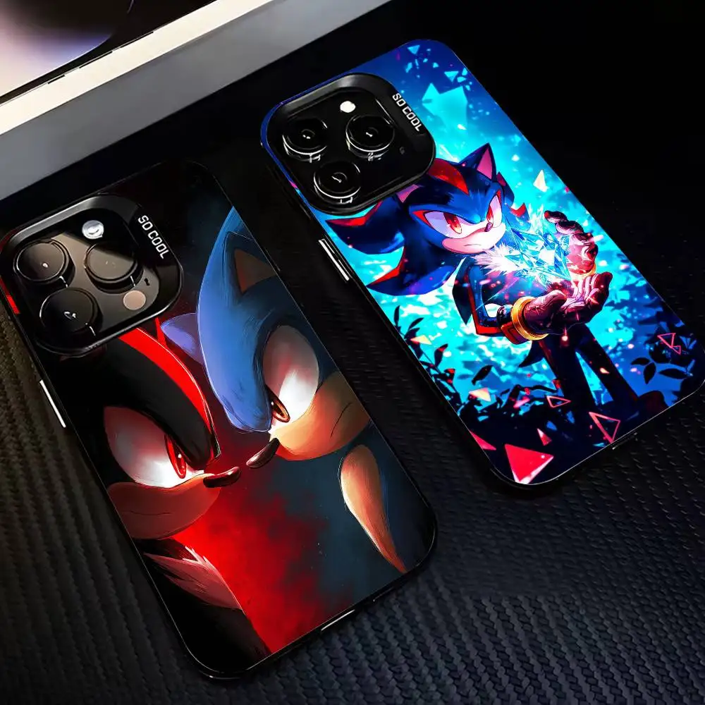 

CUTE The H-Hedgehogs S-Sonic-HS Phone Case For iPhone 17,16,15,14,13,12,11 Plus,Pro Max,Colorful Silver Phone case Funda Cover