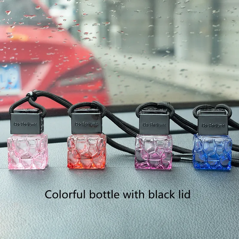 

Empty Car Perfume Bottle Aromatherapy Bottle Car Pendant Decoration Colorful Glass BottleCosmetic Container Amagi