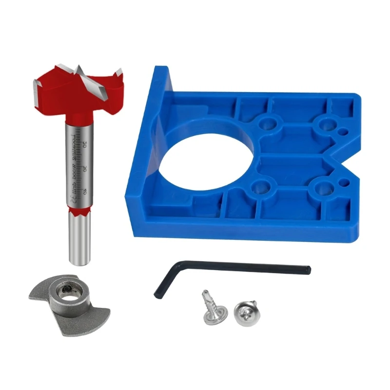 

Y166 Convenient Hinges and Lock Hole Positioning Tool ABS Materials, 35mm Boring Jigs and Small Lock Hole Locators