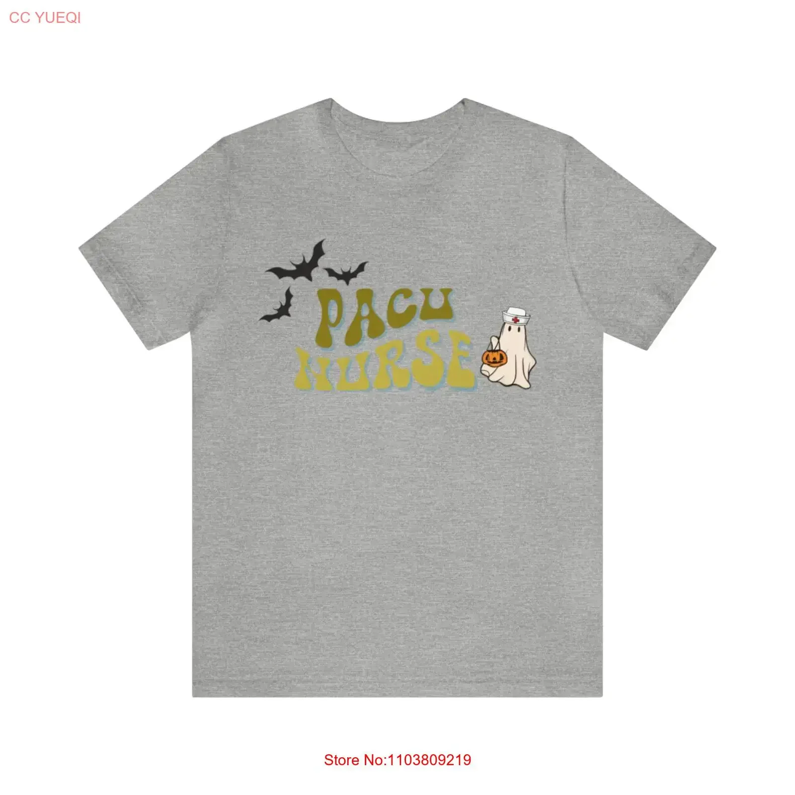 Camiseta de Halloween para adultos, diseño de enfermera PACU, estilo vintage, lavada, a la moda, elegante, suave y transpirable