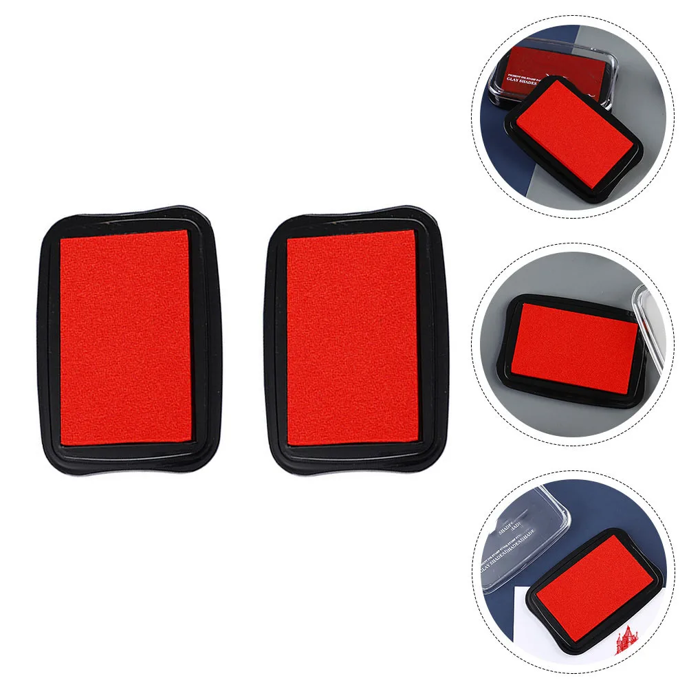 2 Pcs Colour Ink Pads for Stamping Water-based Craft Scrapbooking Sponge Stamps Student Card Making