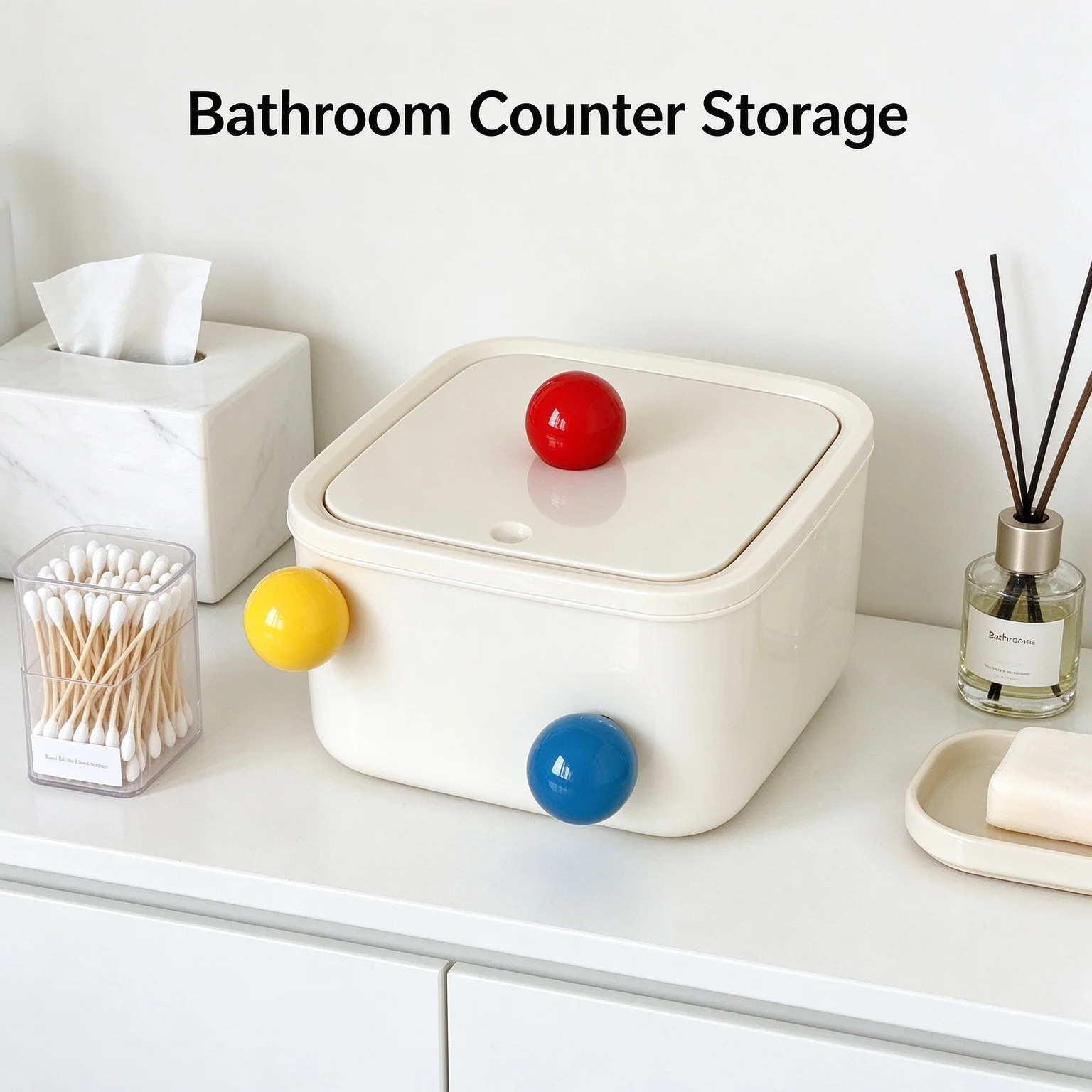 Small desktop trash can, colorful spherical decoration mini trash can, office, living room, storage organizer