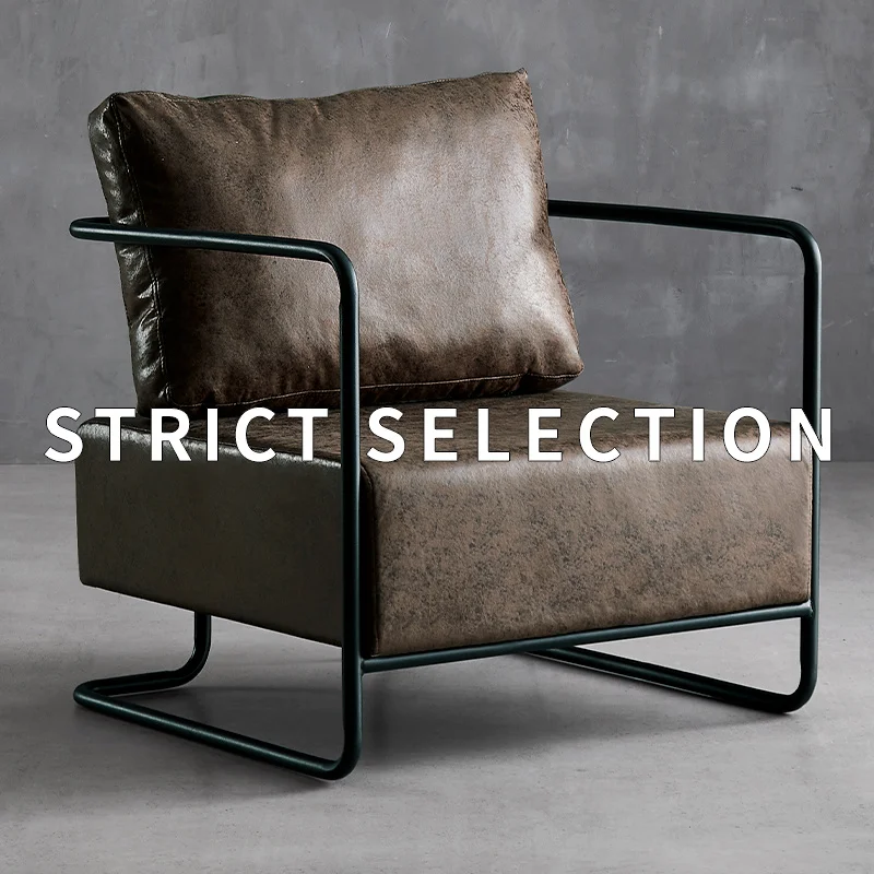 

custom.[1119 Reviews] Iron Art Sofa Chair Retro Industrial Style Light Luxury Simple Living Room Rest Area Sofa Designer Single