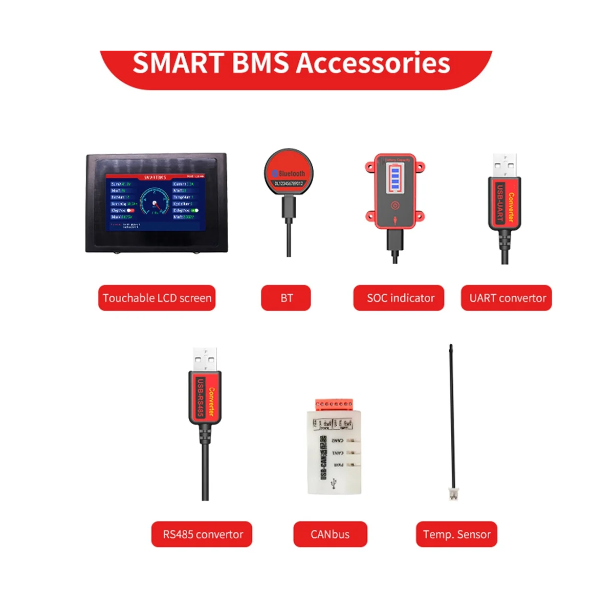 BMS protokol komunikasi usb-uart ke PC, untuk LiFePO4 Li-Ion NCM baterai LTO 4S hingga 32S Daly Smart BMS UART