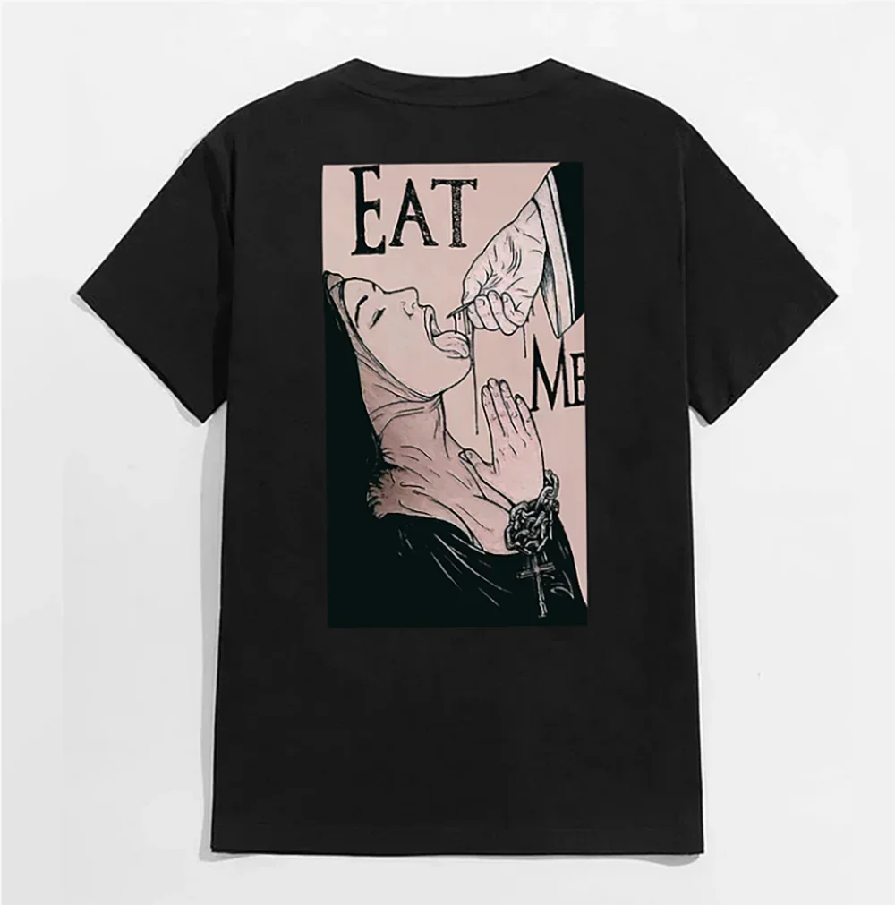 

Summer men's creative casual, comfortable and quirky character pattern printed T-shirt with short sleeves