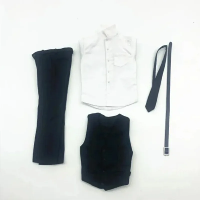 

1/6 Scale Male Soldier Business Vest Suit Waistcoat Shirt Bow Tie Pants Formal Clothes for 12inch Action Figure Doll Accessory