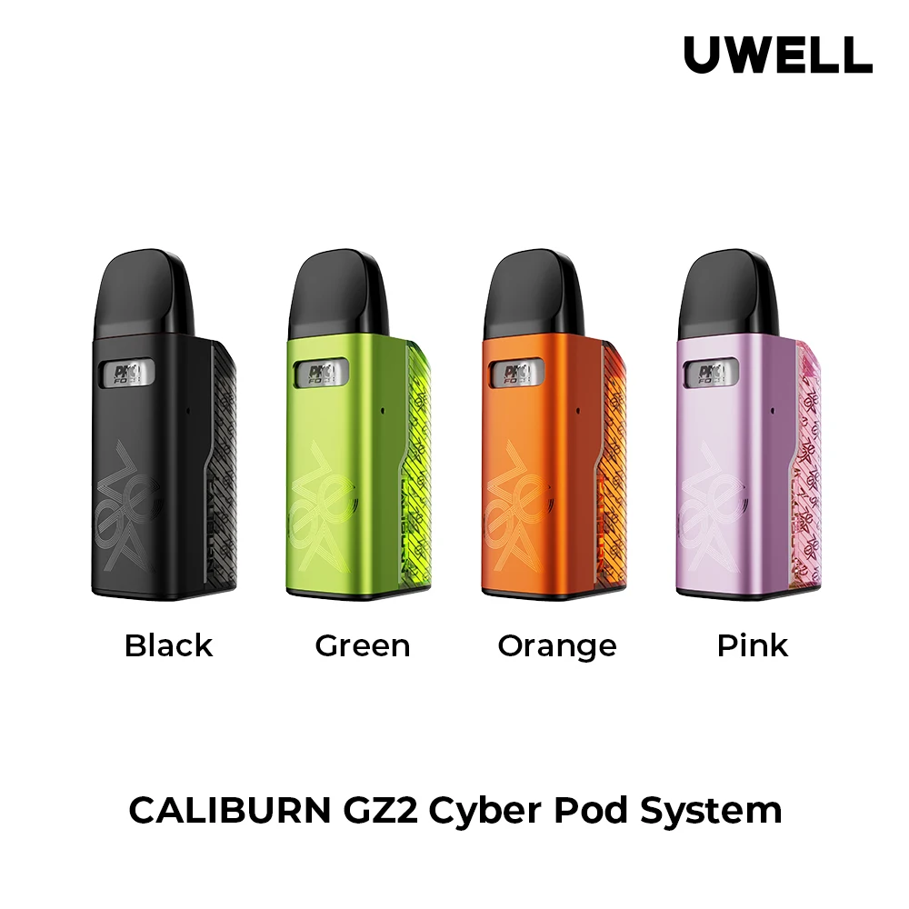 Original Uwell Caliburn GZ2 Cyber Pod Kit 17W Vape 850mAh Battery 2ml Caliburn G2 Cartridge UN2 Caliburn G Coil E Cigarette