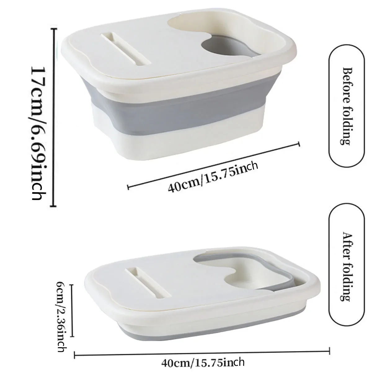 1PC folding foot bath tub, foot bucket, massage foot wash basin, thickened portable washbasin