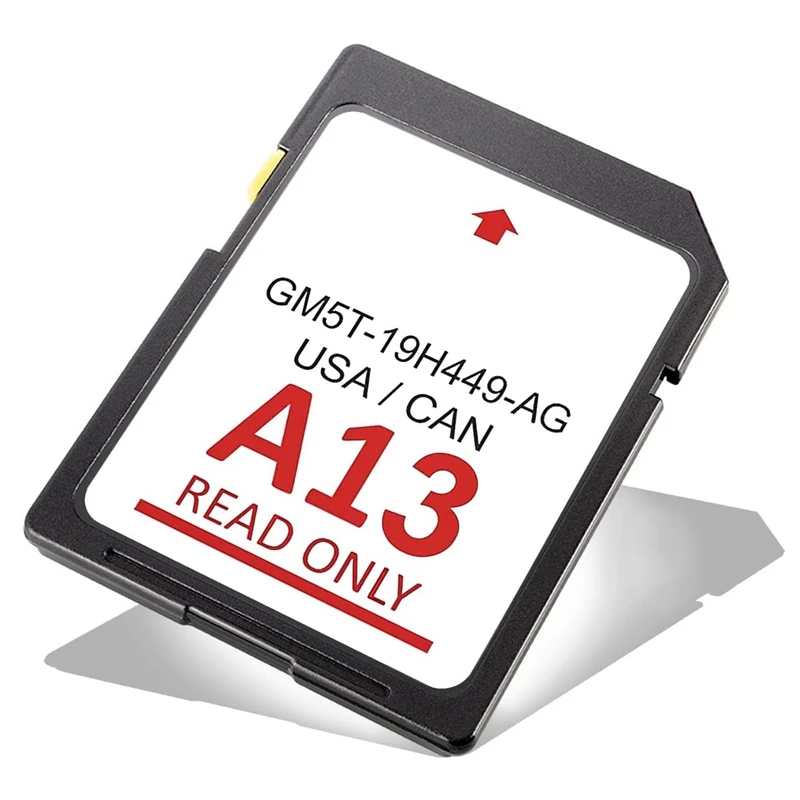 การ์ดนำทาง A13 1ชิ้นการ์ดเชื่อมต่อ2022ล่าสุดพร้อมระบบซิงค์ข้อมูลแผนที่สหรัฐอเมริกา/แคนาดาแผนที่พลาสติกสีดำ