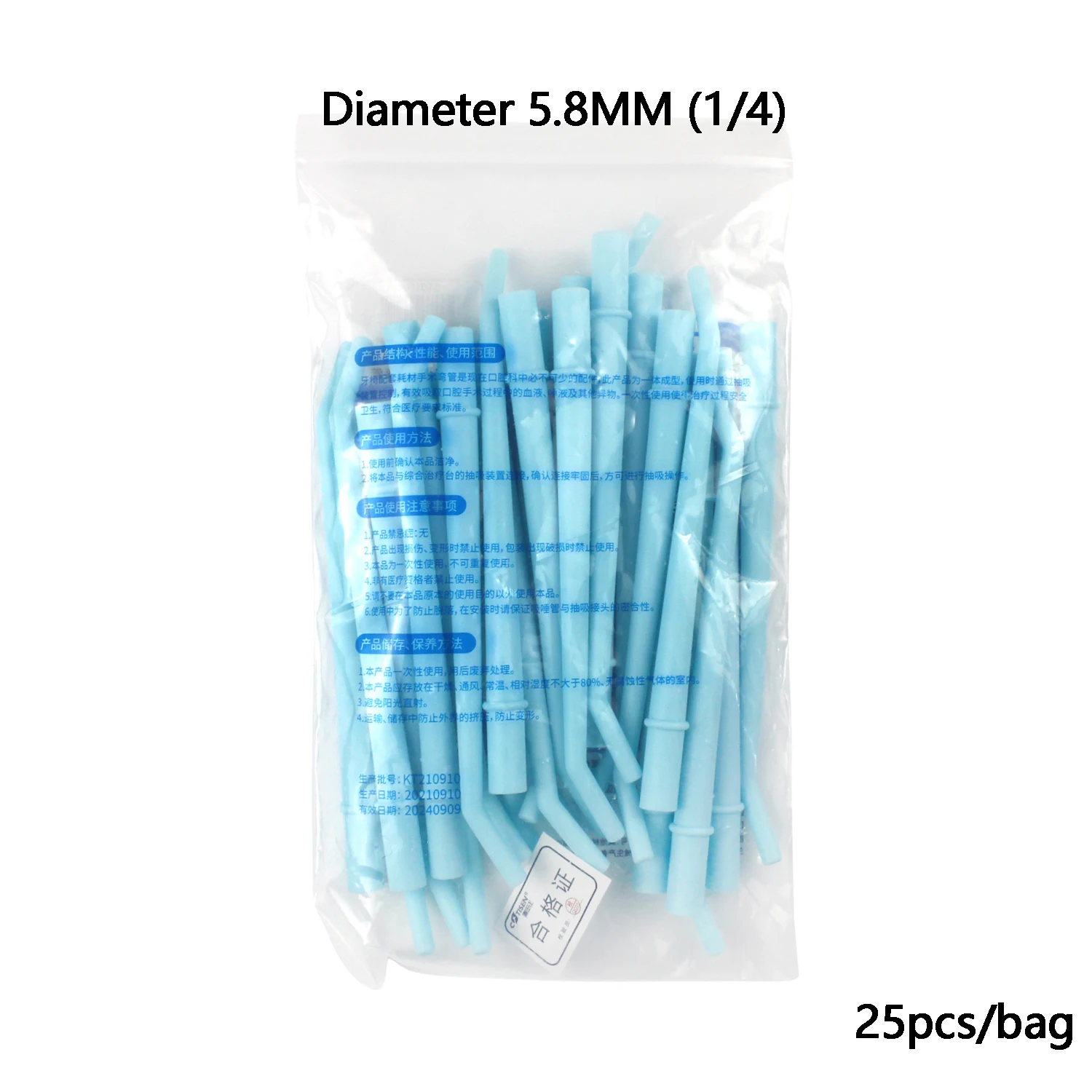 CTISEN 100pcs Dental Surgical Curved Suction Tips Implant Strong Aspirator Tips Dental Saliva Ejector Tube for Clinic