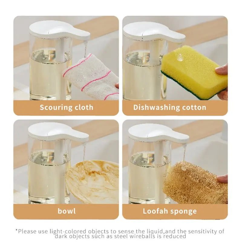 CKFAM-Automatic Detergent Dispenser Wall-Mounted 500Ml IPX5 Waterproof Sensor Hand Washing Soap Dispenser