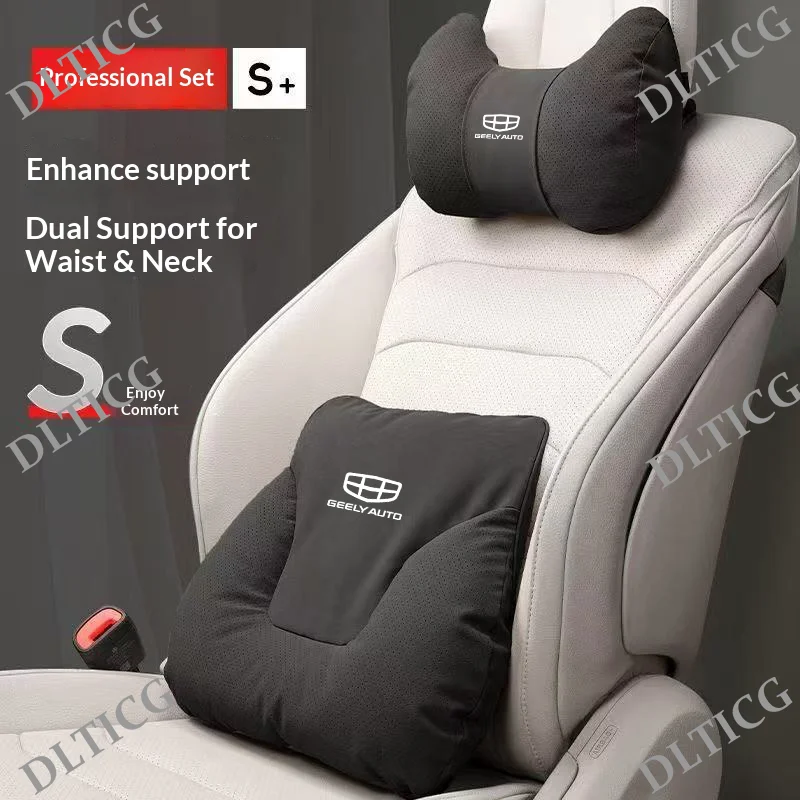 For Geely Coolray Atlas Pro Tugella GX3 geometry Emgrand EC7 GC6 Car Headrest Neck Support Seat Lumbar Cushion Soft Neck Pillow
