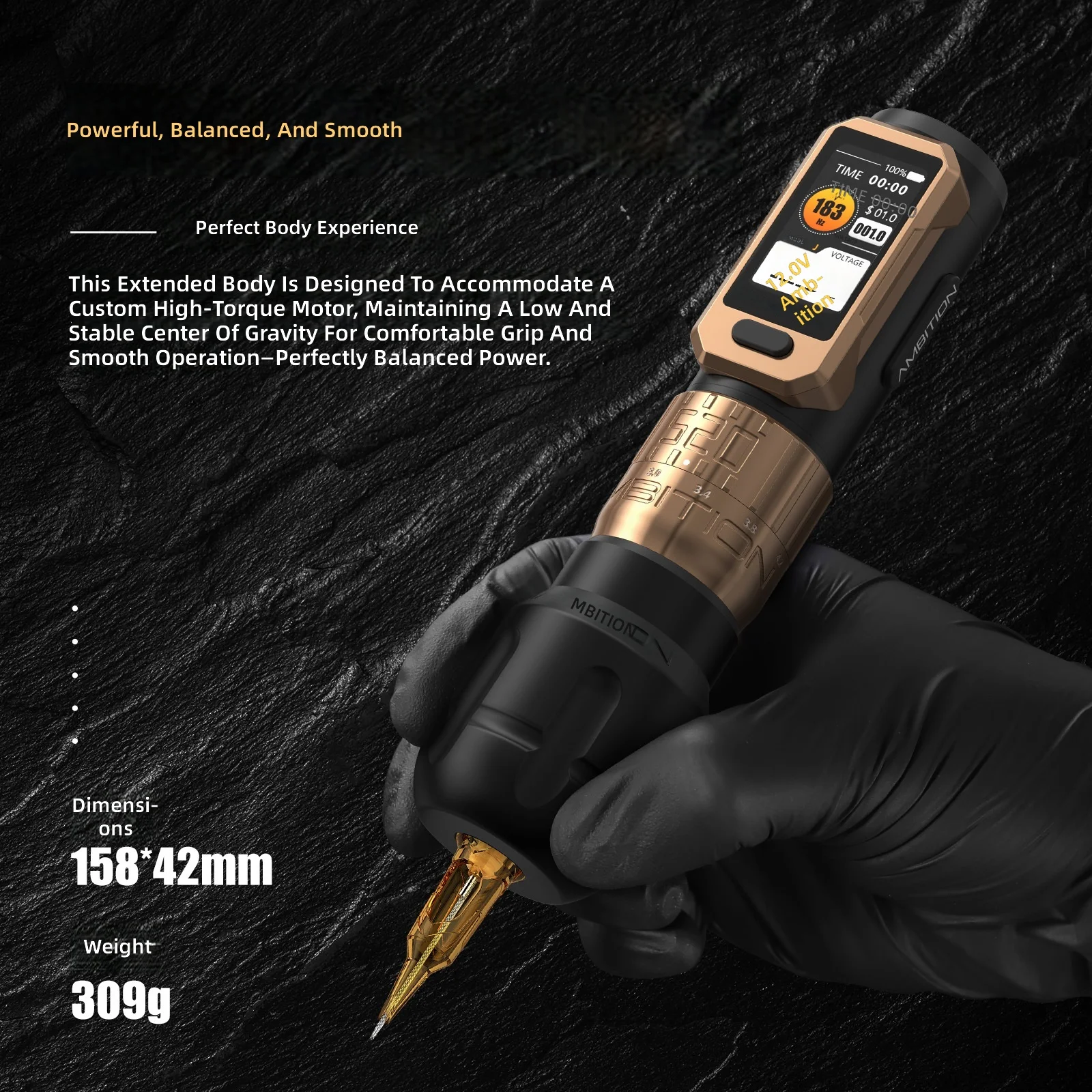 Adjustable Wireless Tattoo Pen, Permanent Makeup Machine, 520mAh Battery, Professional Tattoo Kit for Beginners and Artists