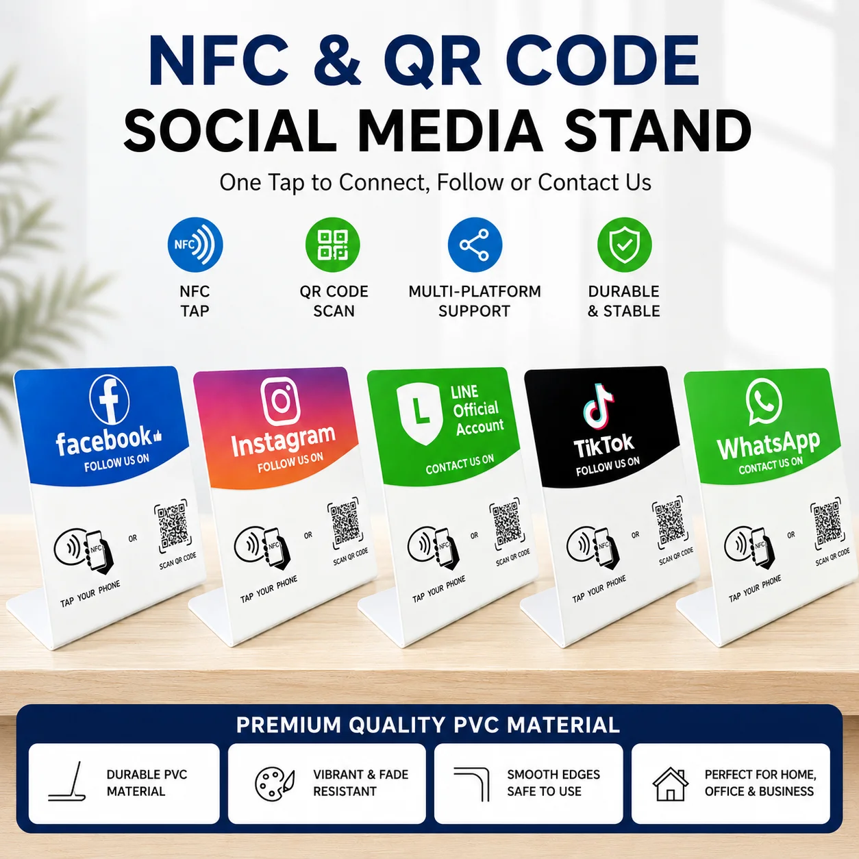 NFC 215 programmierbar für Google NFC Station Table 13,56 MHz. QR-Code kann unabhängig eingestellt werden, um den Standing Card zu verbinden. – Detail 3